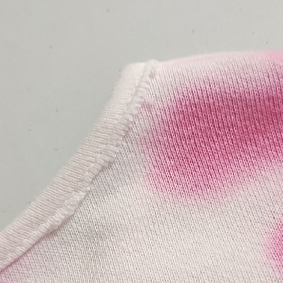 Tie-Dye French Terry Sweatshirt Top 3/4 Sleeves Drop Shoulder Boxy - Picture 9 of 13